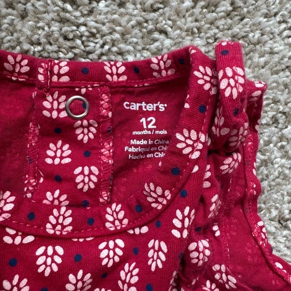 Carter's Red Jumpsuit Playful Polka Dot Design